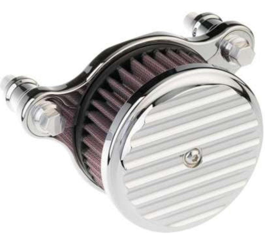 High Performance Air Cleaner Black or Chrome finned Fits: > 00-15 Softail; 99-17 Dyna 99-07 Touring