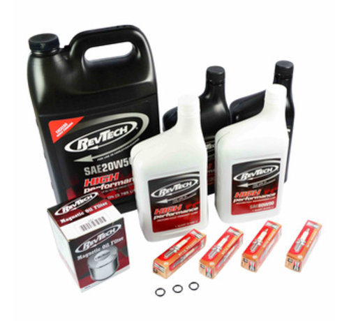 RevTech Kit de servicio de aceite, compatible con:>17-23 M8 Touring Softail