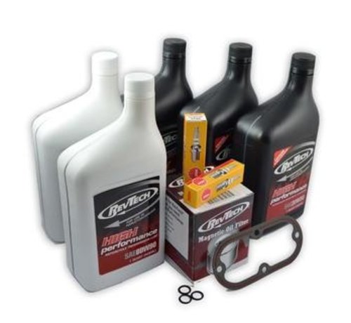 RevTech Kit de servicio de aceite compatible con:> Dyna 2000-2005 Softail 2000-2006