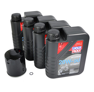 liqui Moly Kit de servicio de aceite Compatible con:> Kit de servicio de aceite Twincam, Softail, Touring, Dyna 99-17 o Sportster 99-21