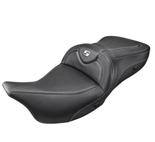 Saddlemen beheizbarer CF Road Sofasitz ohne Fahrerrückenlehne Passend für: > 99-07 FLH/T