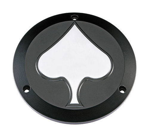 Hells Kitchen derby cover Spade Black or Polished Fits: > 65-98 Bigtwin
