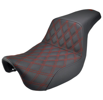 Saddlemen seat Step-Up GEL LS Red Fits:> Dyna 06‐17 FLD/​FXD/​FXDWG