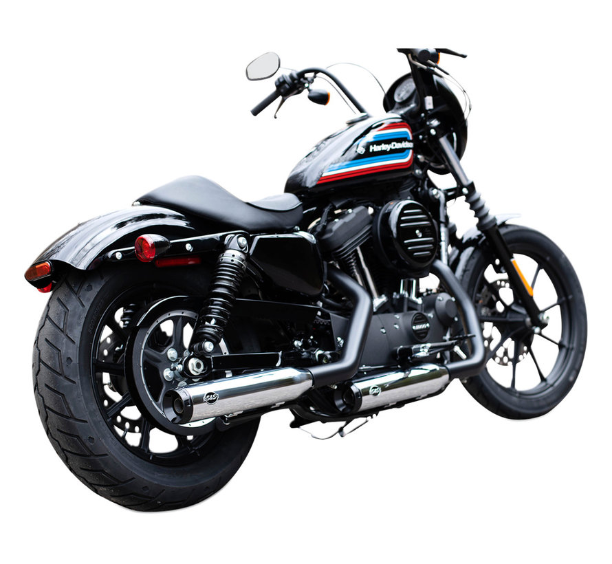 Grand National Slip-On Mufflers ECE Type Approved Chrome or Black Fits:> 04-21 XL Sportster
