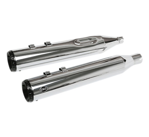 S&S GNX Slip-On Mufflers black or chrome Fits :> M8 Touring 17-21