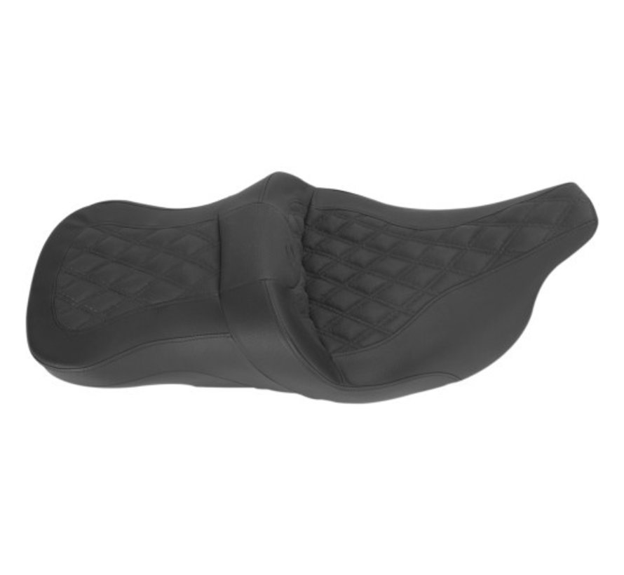 Asiento Roadsofa™ calefaccionado con punto de celosía Compatible con: > 99-07 FLHR 06-07 FLHX