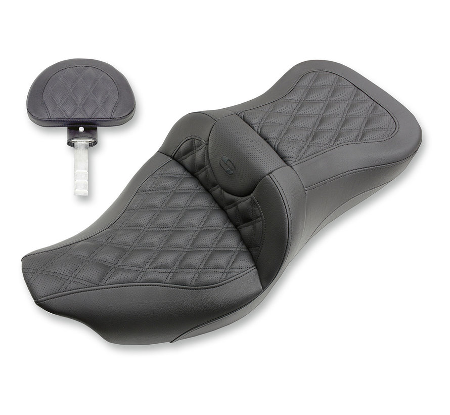 Extended Reach Road Sofa Lattice Stitched Seat with or without driver backrest  Fits:> 2008‐2024 Touring