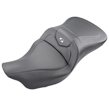 Saddlemen CF Road Sofa Seat con o sin respaldo del conductor Se adapta a: > 08‐22 FLHTCUTG Tri Glide