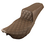 Brown Step Up Front Lattice Stitched Seat 99‐07 Touring