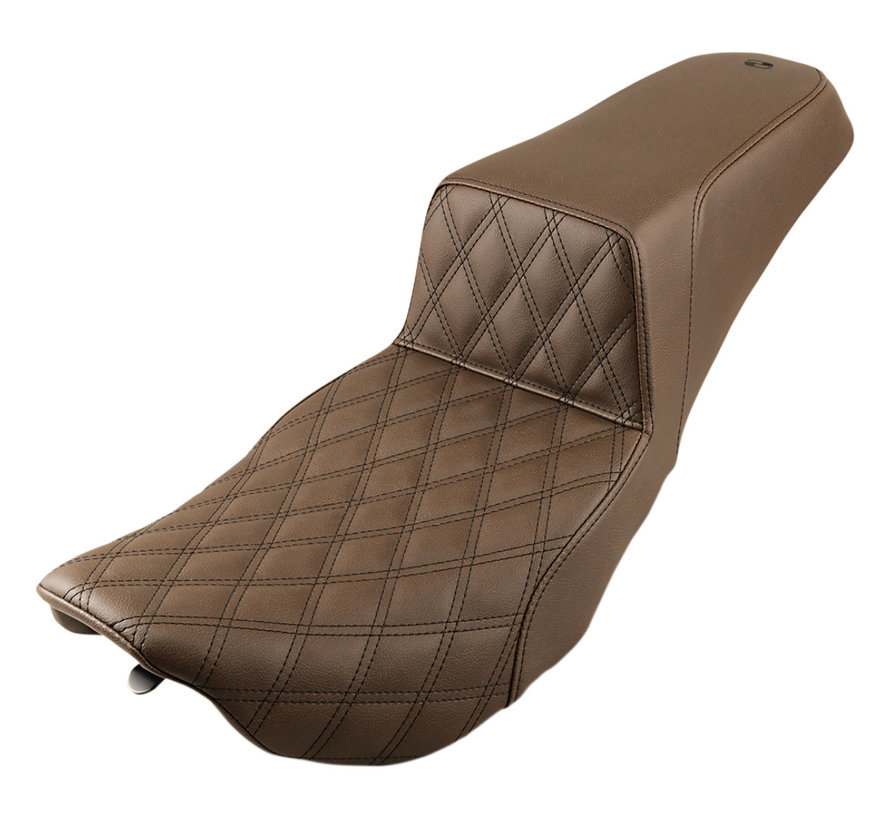 Brown Step Up Front Lattice Stitched Seat 99‐07 Touring