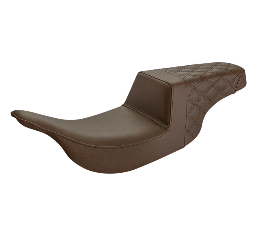 Selle arrière cousue en treillis marron pour : > 99‐07 Touring