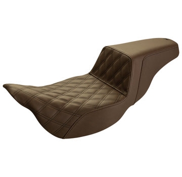 Saddlemen Extended reach Brown Step Up Lattice Stitched Seat Fits: > 08‐22 Touring