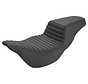 Alcance extendido Negro o marrón Step Up Tuck and Roll/Lattice Stitched - Seat Fits: > 08‐22 Touring