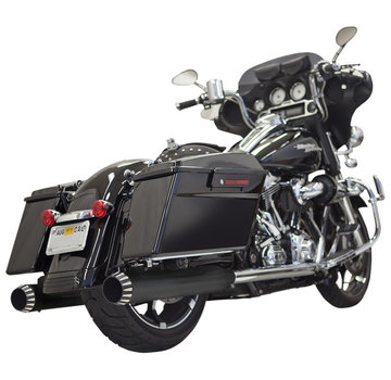 Bassani Silencieux QNT Slip-On noir ou chrome Compatible avec : > 95-16 Touring