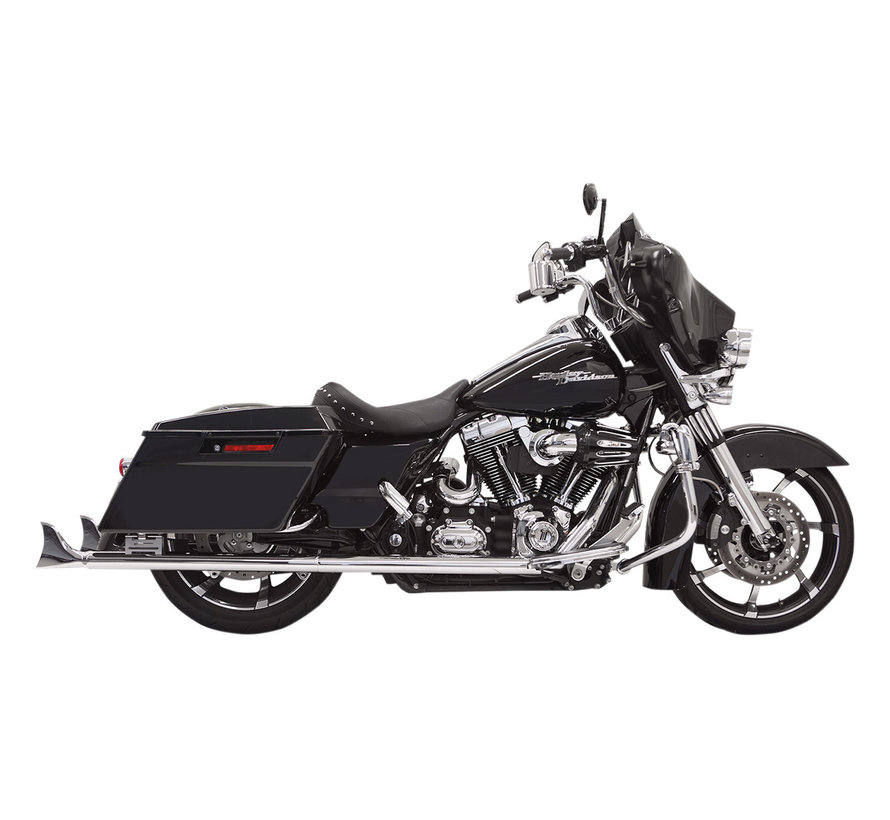 36" Fishtail Slip-On Mufflers with baffles black or chrome Fits: > 95-16 Touring