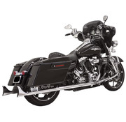 Bassani 33" Fishtail Slip-On dempers met baffles zwart of chroom Past op: > 95-16 Touring