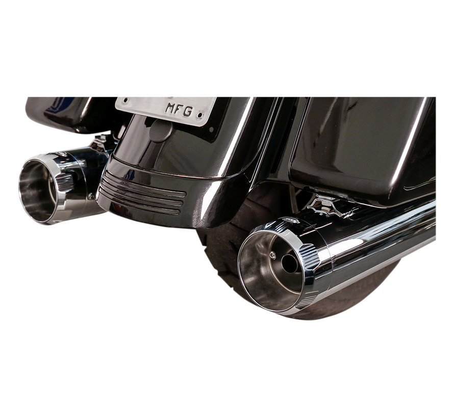 Mk45 Truster EC Slip-On Mufflers black or chrome Fits:> 2017-2021 Touring