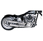 Système d'échappement FatShots chromé Compatible avec : > 84-11 Softail (330 WIDE TIRE/RIGHT SIDE DRIVE)