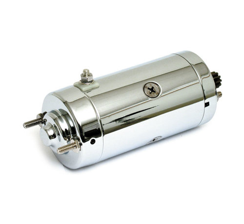 TC-Choppers Prestolite style starter motor black or chrome Fits: > 67-80 XL; L66-82 FL; 80-83 FLT; 82-E83 FXR