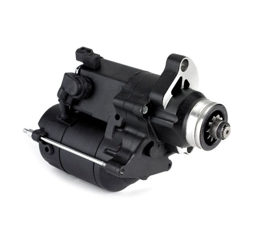 motor de arranque de alto torque 1 4KW Negro o cromado Se adapta a: > 06-17 Dyna; 07-17 Softail; 07-16 gira