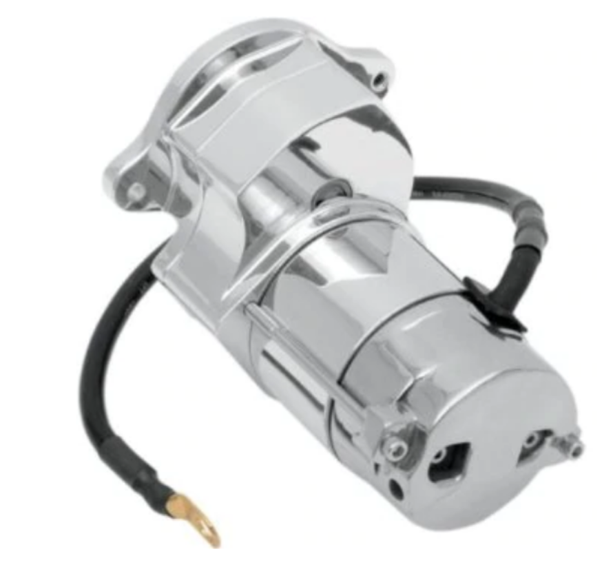 starter motor 1 4 KW Black Polished or chrome Fits: > 80-86 FXWG FXSB; 84-E86 FXST; 1982 Classic; 83-85 FLH; 80-84 B T