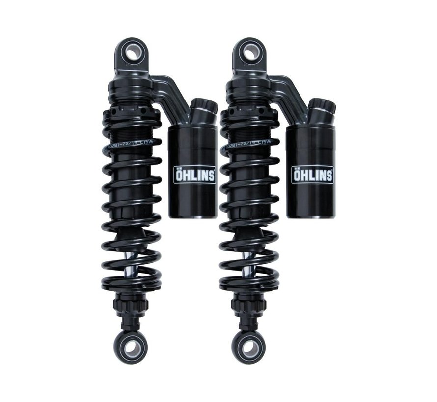 S36PR1C1L Blackline Road & Track 296mm Twin Shocks Adjustable Length +10/-0mm Fits:> 04-20 Sportster