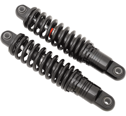 Drag Specialities Premium Ride-Height Adjustable Shocks 11 inch  Black or Chrome Fits:> 91-17 Dyna