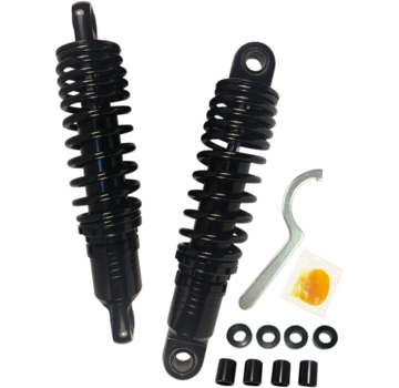 Drag Specialities Premium Ride-Height Adjustable Shocks 11.5 inch  Black or Chrome Fits:> 86-03 XL Sportster and All FXR models
