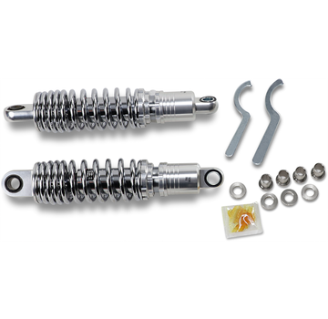 Drag Specialities Premium Ride-Height Adjustable Shocks 12.5 inch  Black or Chrome Fits:> 86-03 XL Sportster and All FXR models