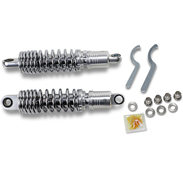 Drag Specialities Premium Ride-Height Adjustable Shocks 13.5 inch  Black or Chrome Fits:> 86-03 XL Sportster and All FXR models