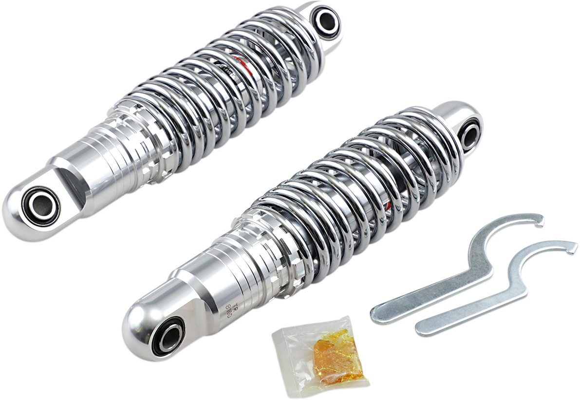 Heavy Duty Height Adjustable Shocks 11" Black Chrome 80‐21 FLT/H Taco