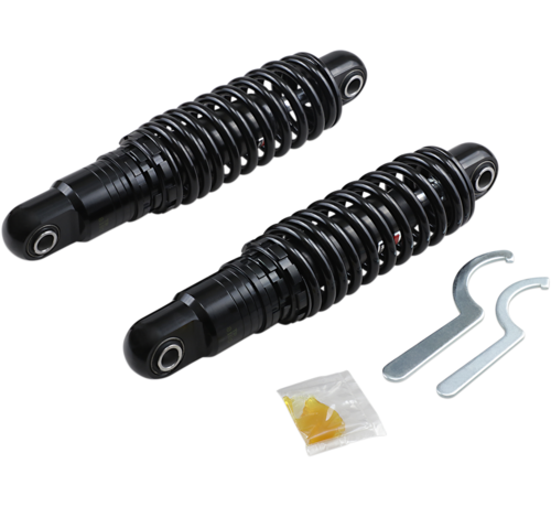 Drag Specialities Heavy Duty-Height Adjustable Shocks 13 inch Black or Chrome Fits:> 80‐21 Touring