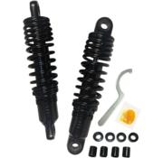 Drag Specialities Amortiguadores de altura ajustable para trabajo pesado 12.5 pulgadas Negro o cromado Se adapta a:> 86-03 XL Sportster y todos los modelos FXR