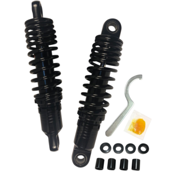 Drag Specialities Heavy Duty, Height Adjustable Shocks 12.5 inch  Black or Chrome Fits:> 86-03 XL Sportster and All FXR models