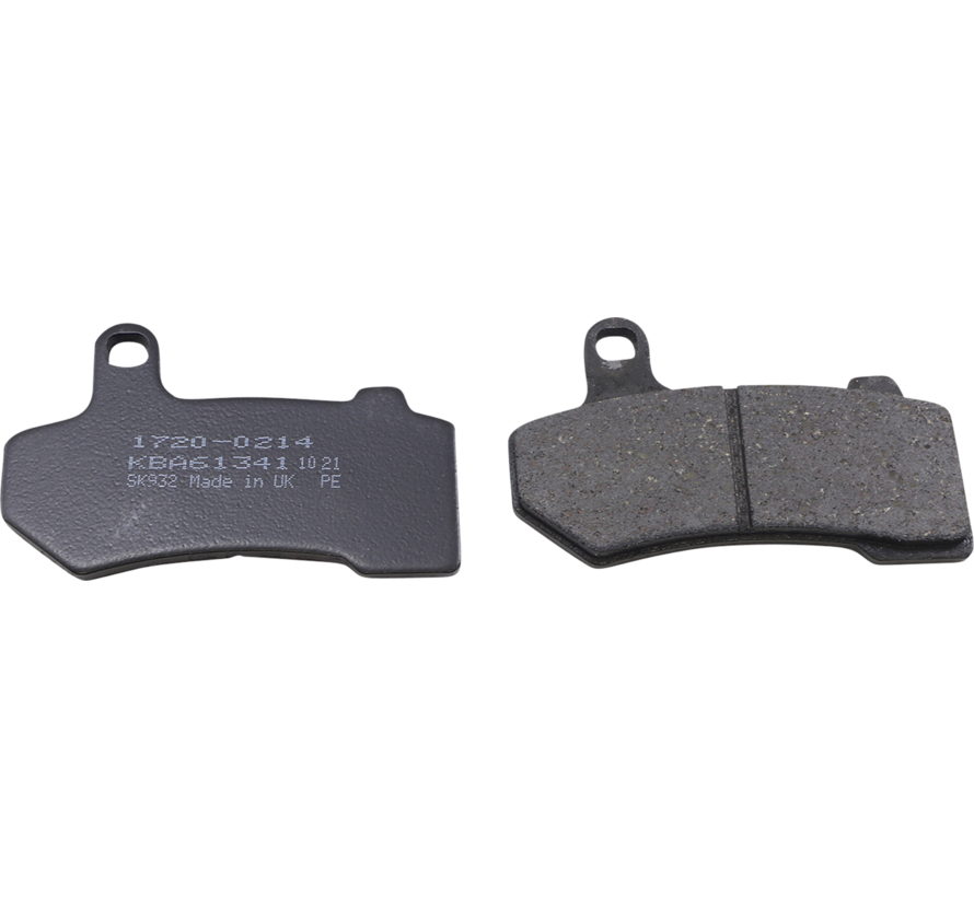 Organic brake pads Fits: > Front: 08-21 Touring; 09-13 & 19-21 Trikes Front & rear: 06-17 V-Rod