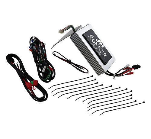 J&M Audio Kit d'amplificateur programmable Rokker® XXR 800w 4 canaux DSP Compatible avec :> Touring 2015-2021