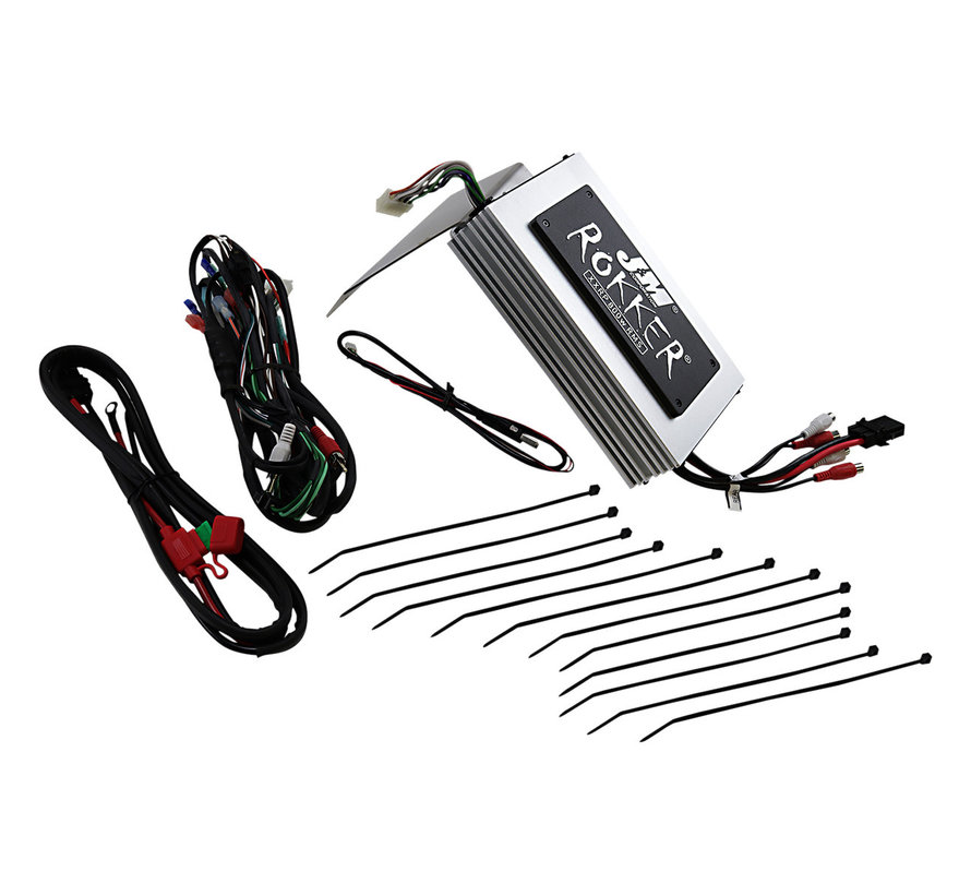 Rokker® XXR 800w Kit de amplificador programable DSP de 4 canales Compatible con:> Touring 2015-2021