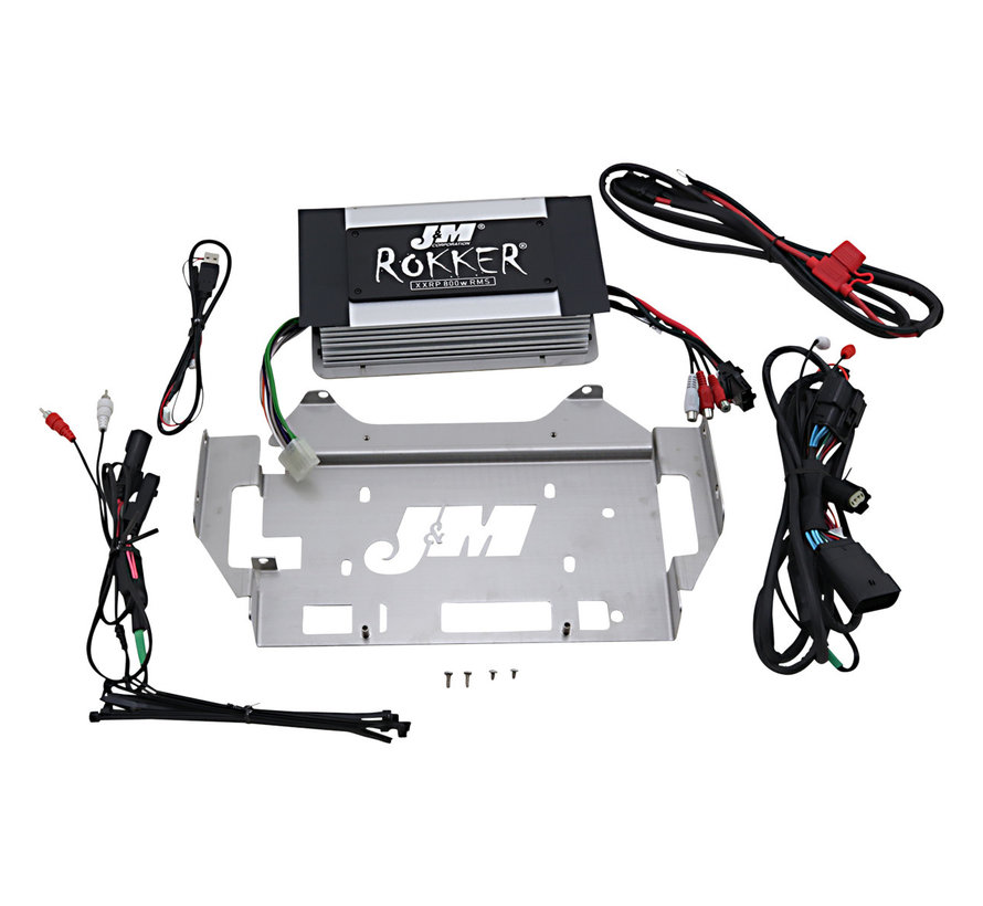 Rokker® XXR 800w Kit de amplificador programable DSP de 4 canales Compatible con:> Touring 2015-2021