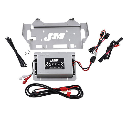 J&M Audio Kit amplificateur 400 W 2 canaux compatible avec : > 14-21 FLHX/FLHXS