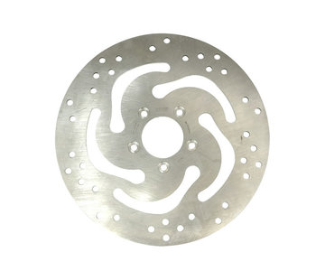 TRW brake rotor OEM style swept 11.5" front  Fits: > 00-14 Softail; 00-05 Dyna; 00-07 Touring; 00-13 XL; 08-12 XR1200