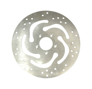 TRW brake rotor OEM style swept 11.5" front  Fits: > 00-14 Softail; 00-05 Dyna; 00-07 Touring; 00-13 XL; 08-12 XR1200