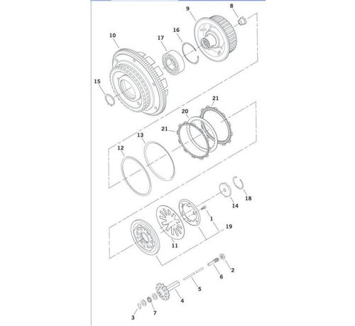 TC-Choppers Kupplungsteile 1998-1999 EVOLUTION BIG TWINS und 1 999-2 006 TWIN CAM