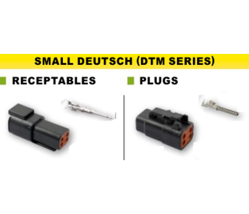 Namz Deutsch DTM connector. Black, plugs, 2-12 pins