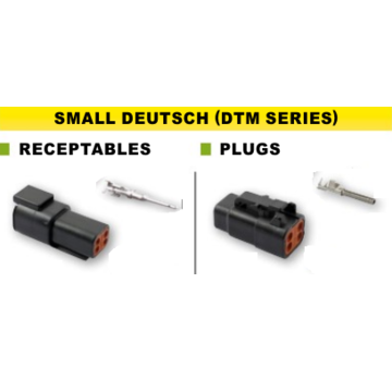 Namz Deutsch DTM connector. Black, plugs, 2-12 pins