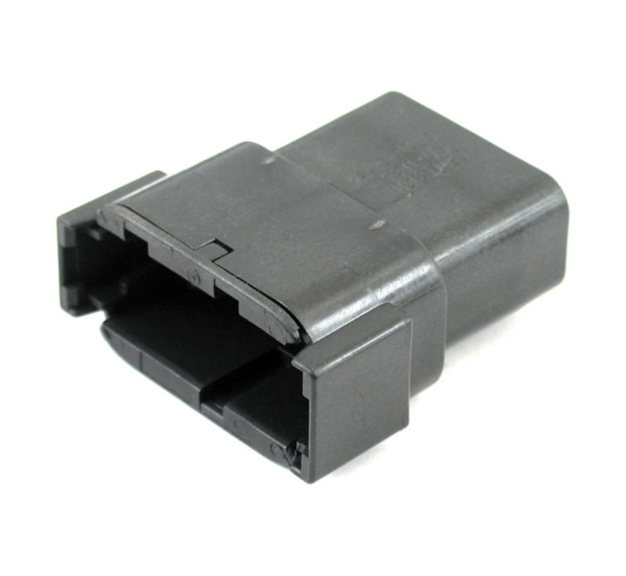 Conector DTM Negro receptible 2-12 pines