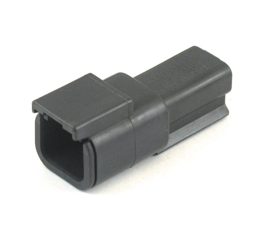 Conector DTM Negro receptible 2-12 pines