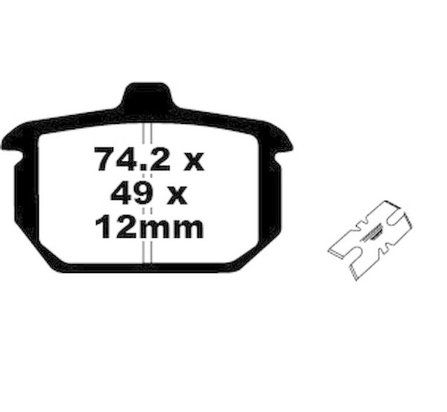 Doppel-H Sinterbremsbeläge Passend für: > Hinten: 82-E87 XL FXR FXST; 84-85FX; 83-86 FXWG