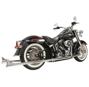 Bassani Fishtail True Dual Sistema de escape Compatible con:> 97-06 FLST/ FXST Softail