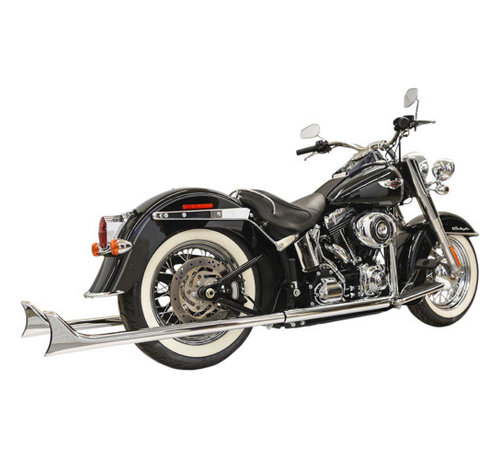 Bassani Fishtail True Dual Système d'échappement Compatible avec :> 97-06 FLST/ FXST Softail