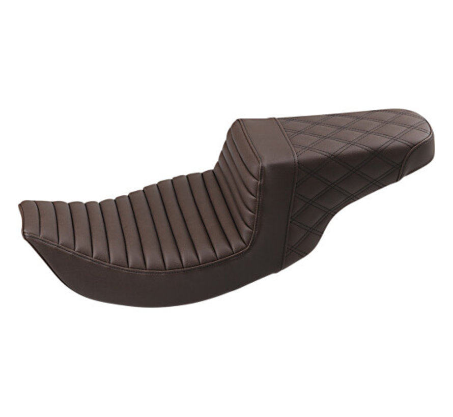 Extended reach Brown Step Up Lattice Stitched Seat Fits: > 08‐22 Touring